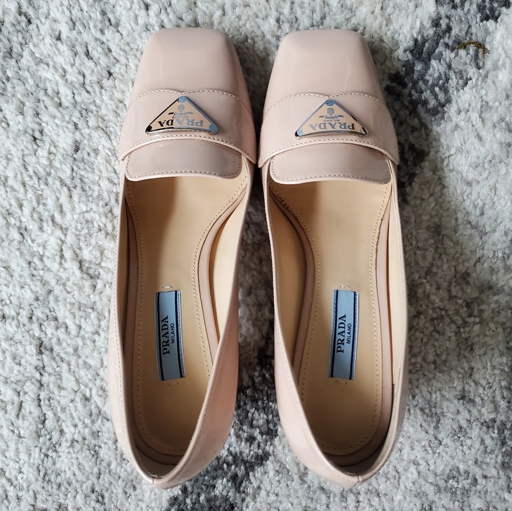 Brand New Prada Patent Loafer Enamel Triangle Logo